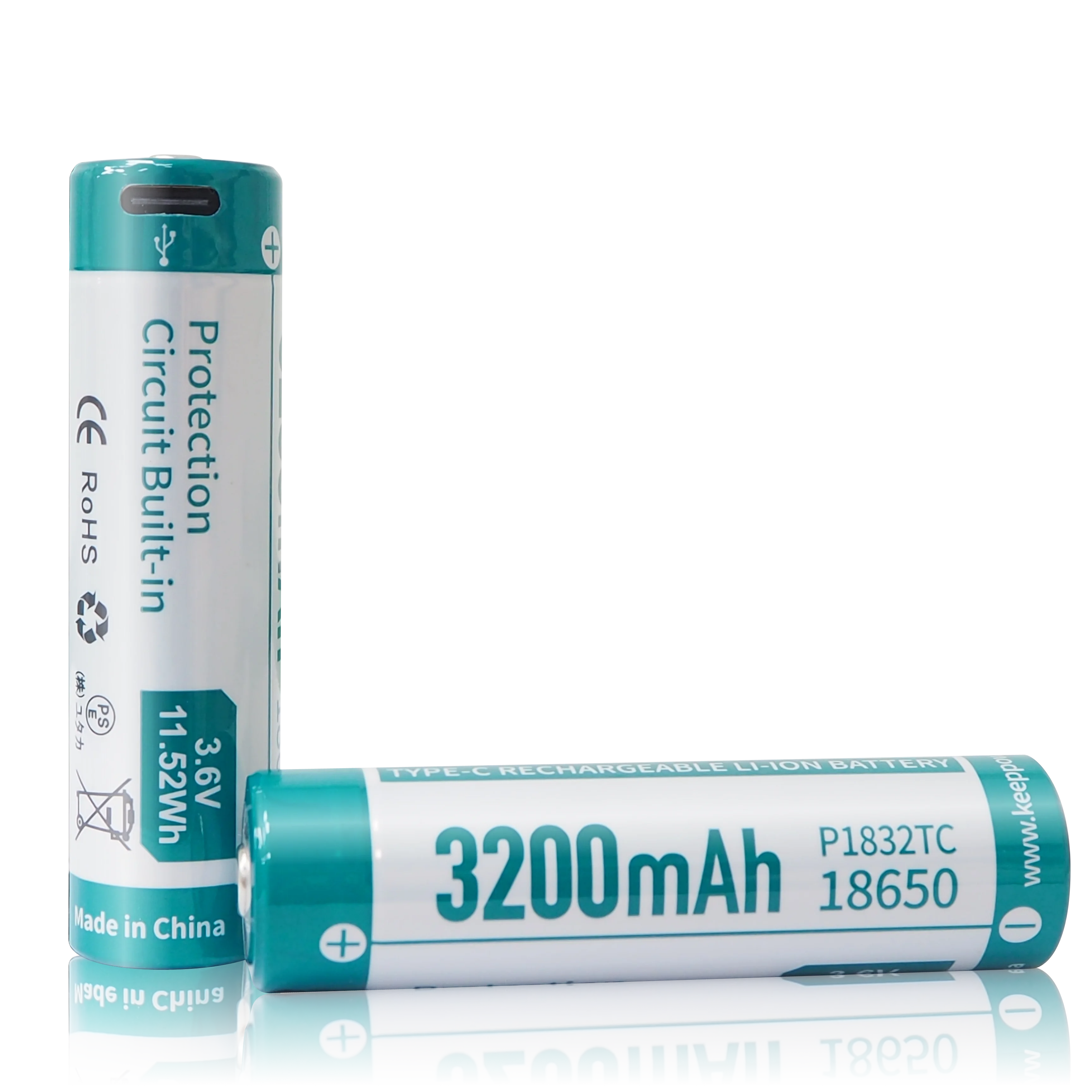 Keeppower P1832TC TYPE-C USB 18650 3 6 В 3200 мАч литий-ионная аккумуляторная батарея