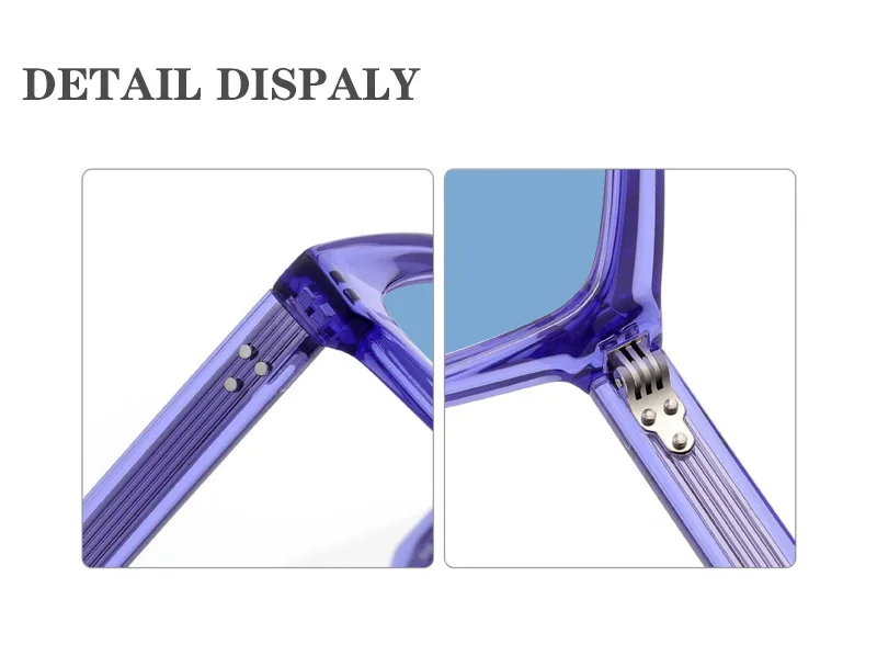 Unisex Sun glasses Classic Vintage Thick Frame Square acetate Sunglasses with Polarized Lens