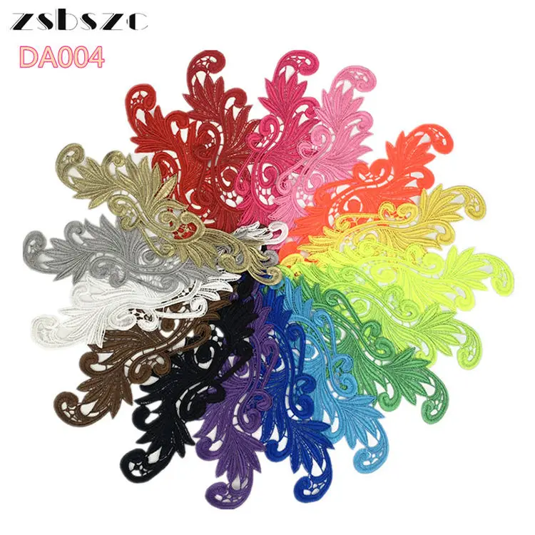 Water-soluble multi-color lace embroidery clothing decoration can be customized patch flower lace applique