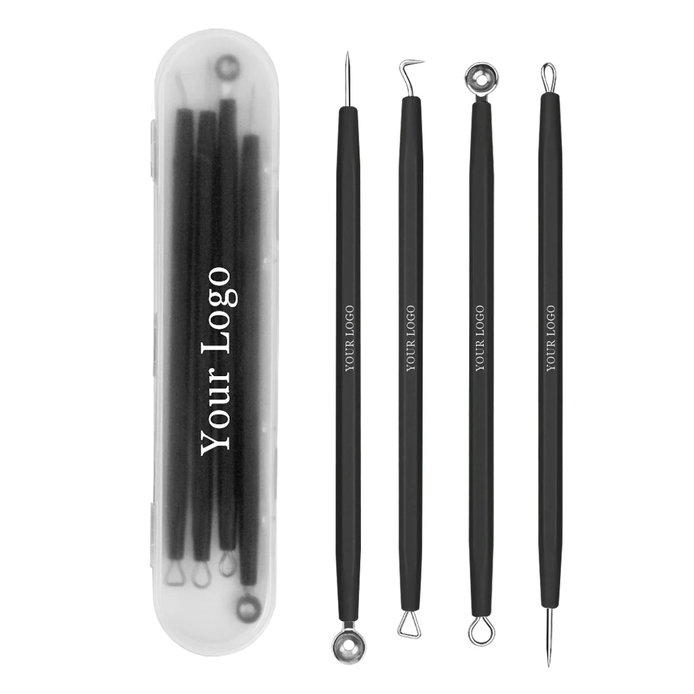 Double-end  Comedone Extractor Pimple Pin Acne Needle Blackhead Remover Tool Set for Facial Cleaning