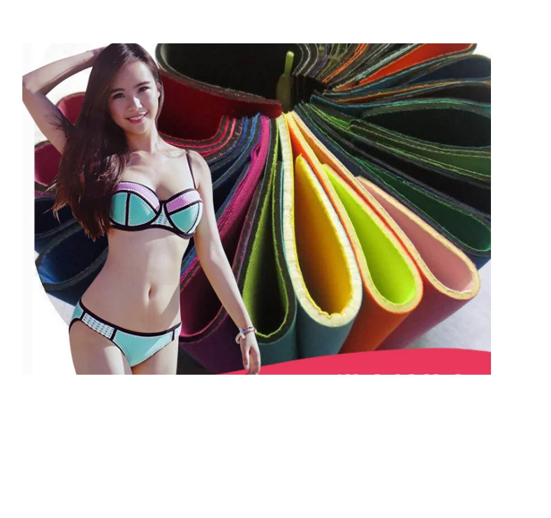 Fabric Manufacturers Newest Design Top Quality Stretch Neoprene Fabric for Bikini