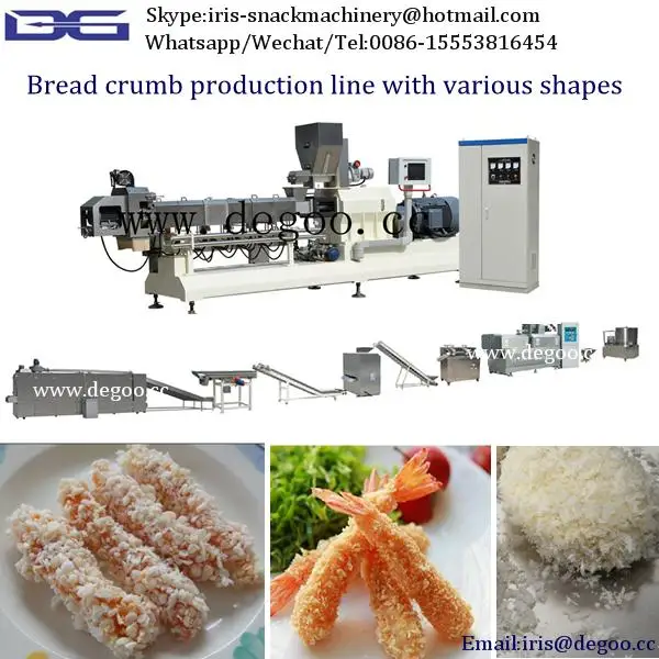 Panko Bread Crumbs Make machine/Long needle shape bread crumbs production plant/Extrusion bread crumbs manufacturing plant