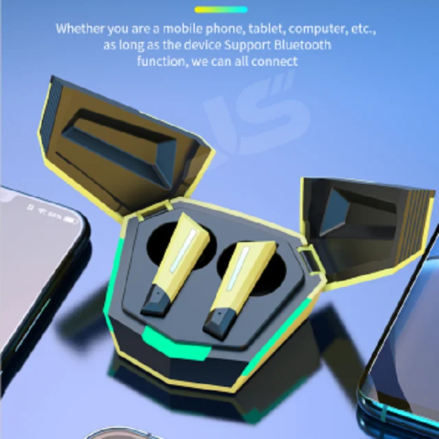 TWS Earbuds low latency Gaming earphone wireless headset Bluetooth headphone Cool Science fiction wind