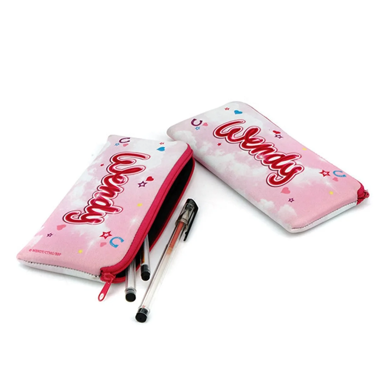 Sublimation Customized Neoprene Zipper Pencil Case Pen Pouch Bag for Children Kids