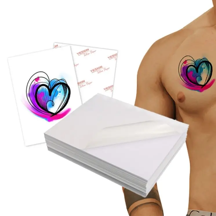 Printable Temporary Tattoo Paper Laserjet and Inkjet Printer Transfer Sheet for Custom Water Slide Decals for Skin