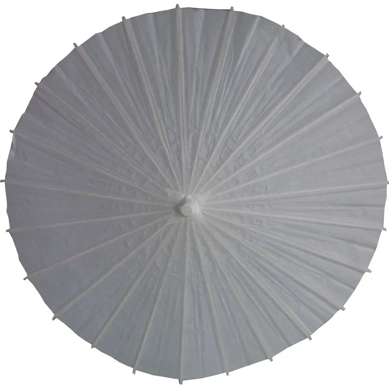 32 Inch Bridal Bridesmaid White Umbrella Diameter 84cm Paper Parasol Party Wedding Favor Summer Shade
