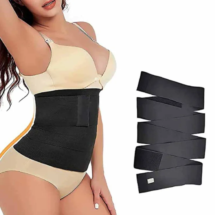 Dropshipping Custom Abdominal straps Bandage tummy trimmer wrap waist trainer Band Body 3 4 5 Meter waist band body wrap shaper