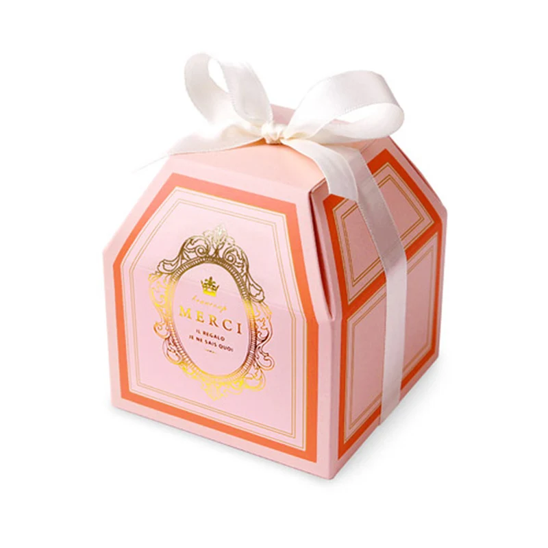 Ruizhuo Custom Wedding Favors Paper Gift Box Square Small Ribbon Sweet Candy Box Chocolate Gift Box Packaging For Wedding