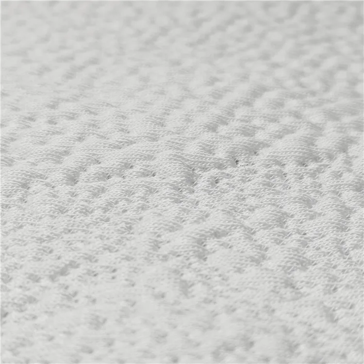 Custom Medium Weight Hospital High Thread Counts Yarn Dyed Single Jersey Fabric for Mattress