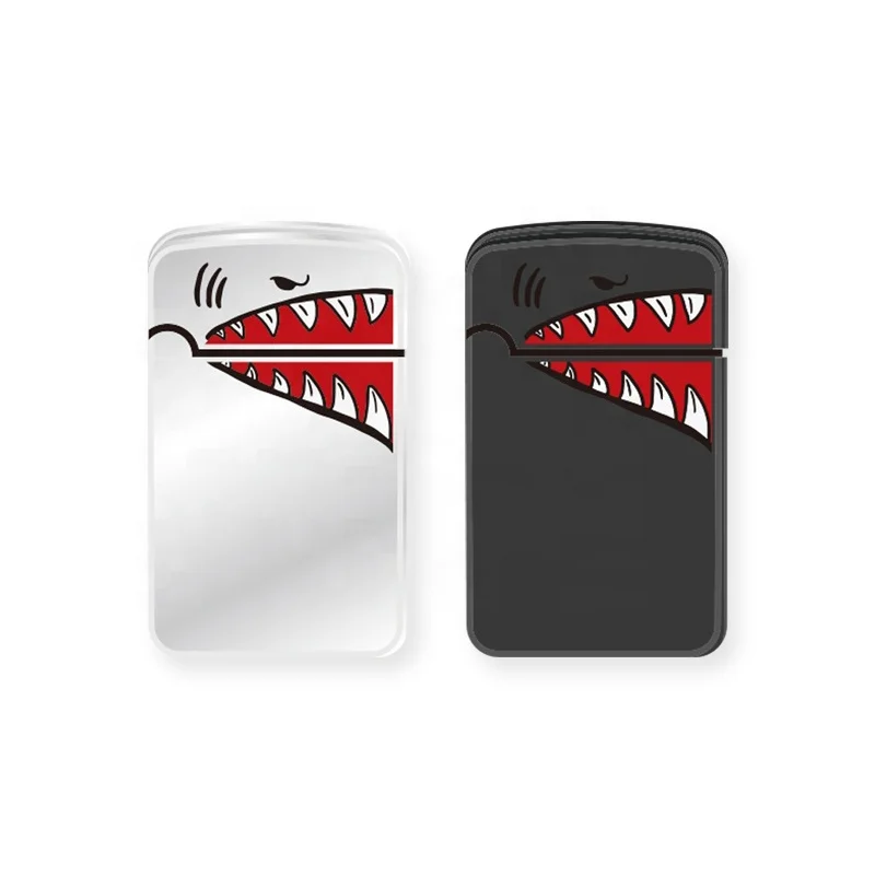 
ZENGAZ ZL-12 Fashion Shark Design Printed Cute Stylish Windproof Gas Refillable Cigarette Lighter 