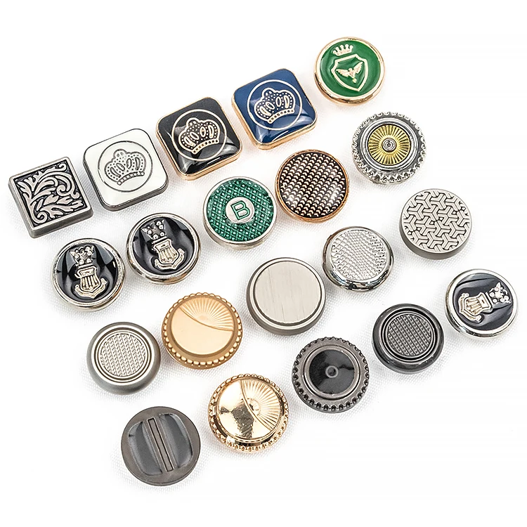 Wholesale Metal Square Zinc Alloy 4 Part Buttons Muslim Clothing Fastener Press Stud Shirt Thobe Snap Button