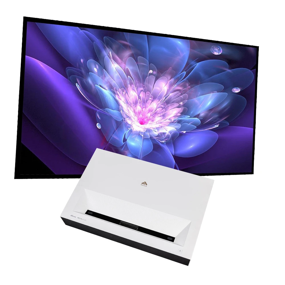 Projector+Screen fengmi c2 projection screens 4k laser projector home theater alr ust projector screen