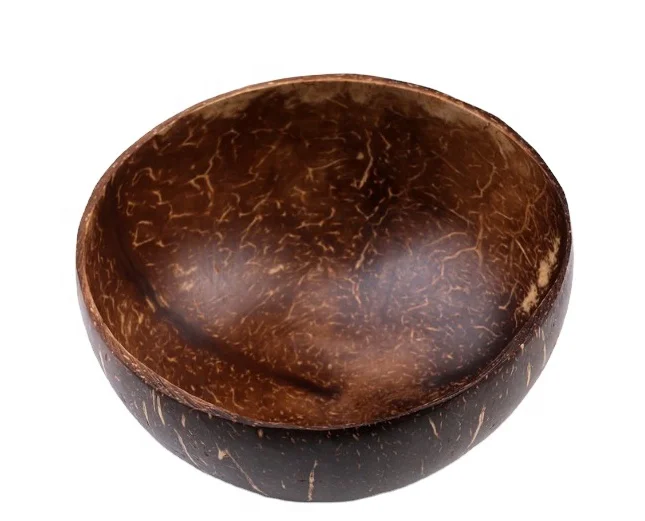 Hot selling organic natural coconut bowl, coconut shell bowl, manual coconut wood bowl