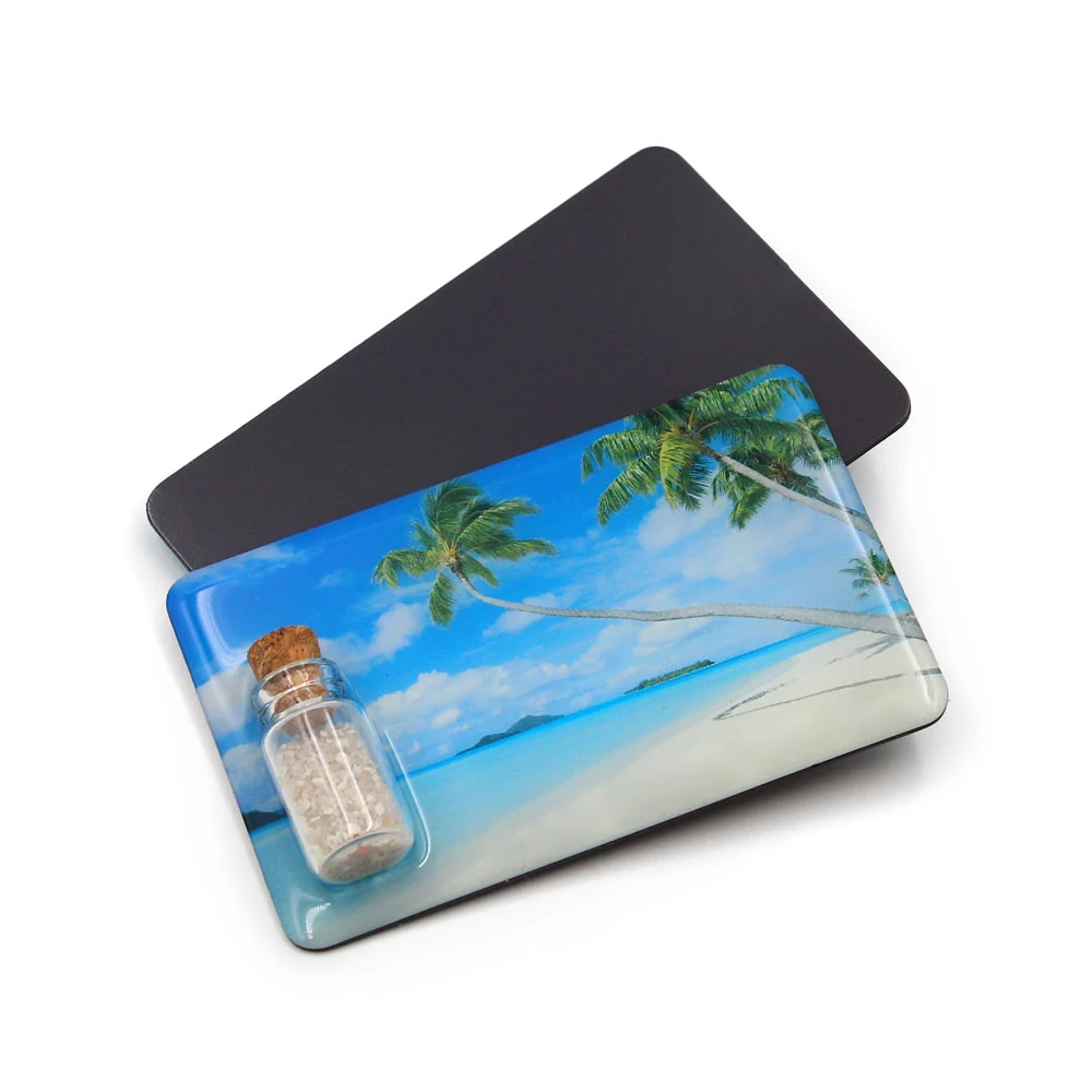 Top Quality Epoxy Magnet Customized Berlin France Photo Fridge Magnet Tourist Souvenir Epoxy Fridge Magnet With Sand Bottle