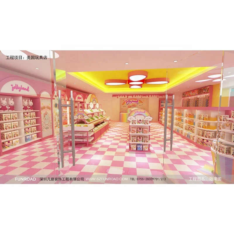 Custom Colorfu Sweet candy shop Counter interior design Lollipop store Furniture for mall