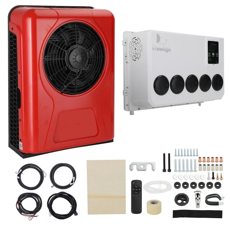 Electric Air Conditioner Cooling 12V 24V Truck RV Sleeper Parking Air Conditioner Truck Cabs Mini Split Air Cooler Fan No Fuel