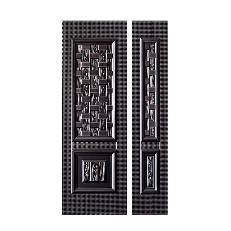 Baodu High Quality Latest Modern Design  Security Steel Door Skin Cast Aluminum Skin