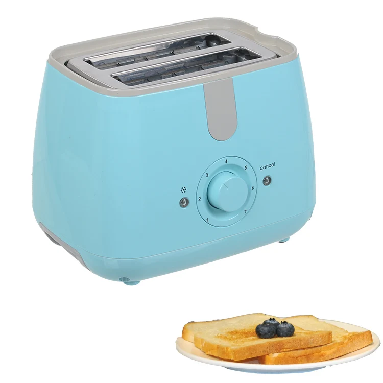 Nordic Colorful Temperature Control Toast Vintage Retro 2 Slice Sandwich Toaster With Stainless Steel Panel