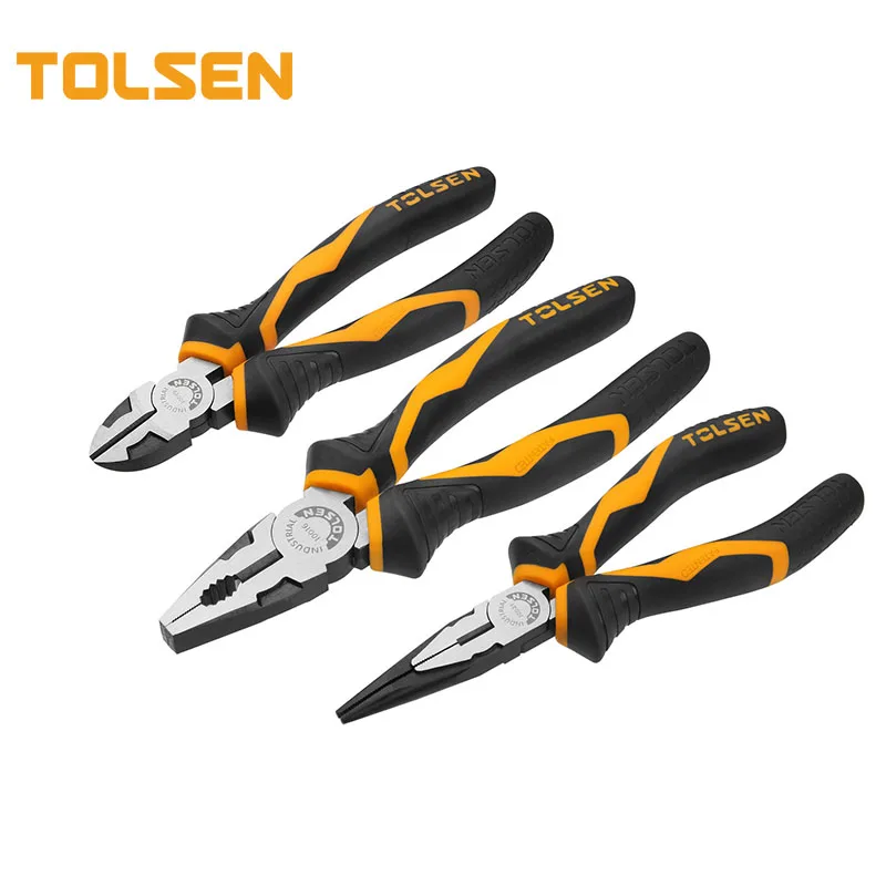 TOLSEN 10410 Промышленный Набор 3 шт. комбинированных режущих плоскогубцев