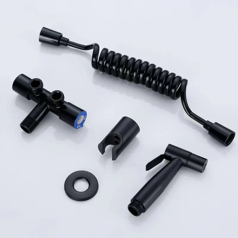 Economic Toilet Shattaf Personal Hygiene Bidet Spray Muslim Handheld Sprayer Health Faucet Matte Black Bidet Sprayer Set