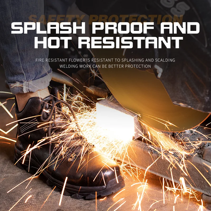 Dropshipping wholesale price winter safety shoe anti-smash high quality custom steel toe working boots