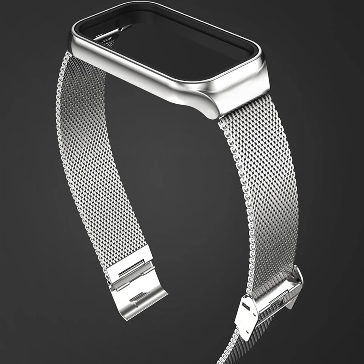 Stainless Steel Buckle Watch Band for Xiaomi Mi 8 Active Stylish Metal Integrated Strap Replacement for Redmi Band 2 Case Cover