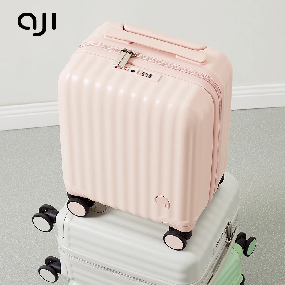 Aji Lightweight Trolley Case PC Mini Luggage YKK Zipper Spinner Smooth Wheels Carry-On Checked In Suitcase Sets