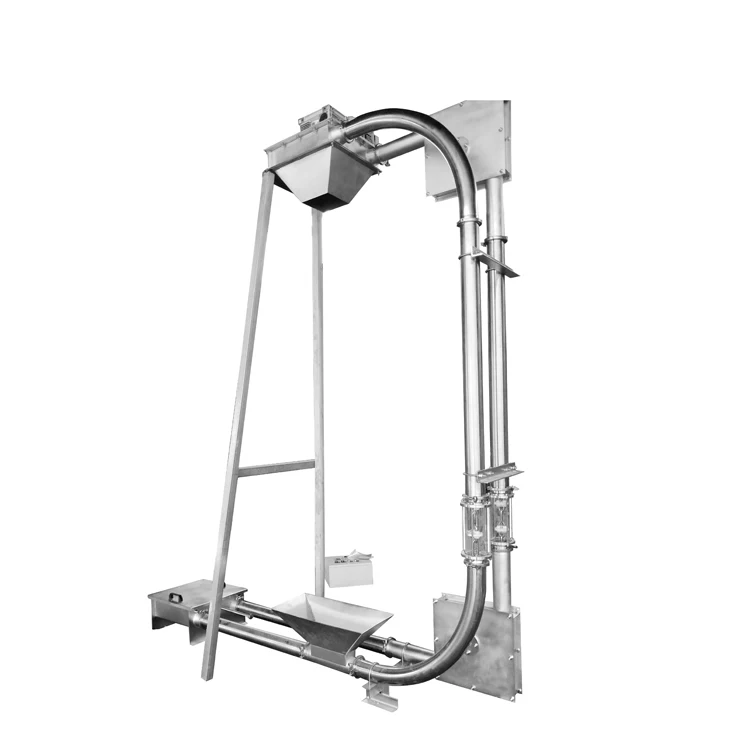 Food powder coffee bean discs cable drag tubular conveyor