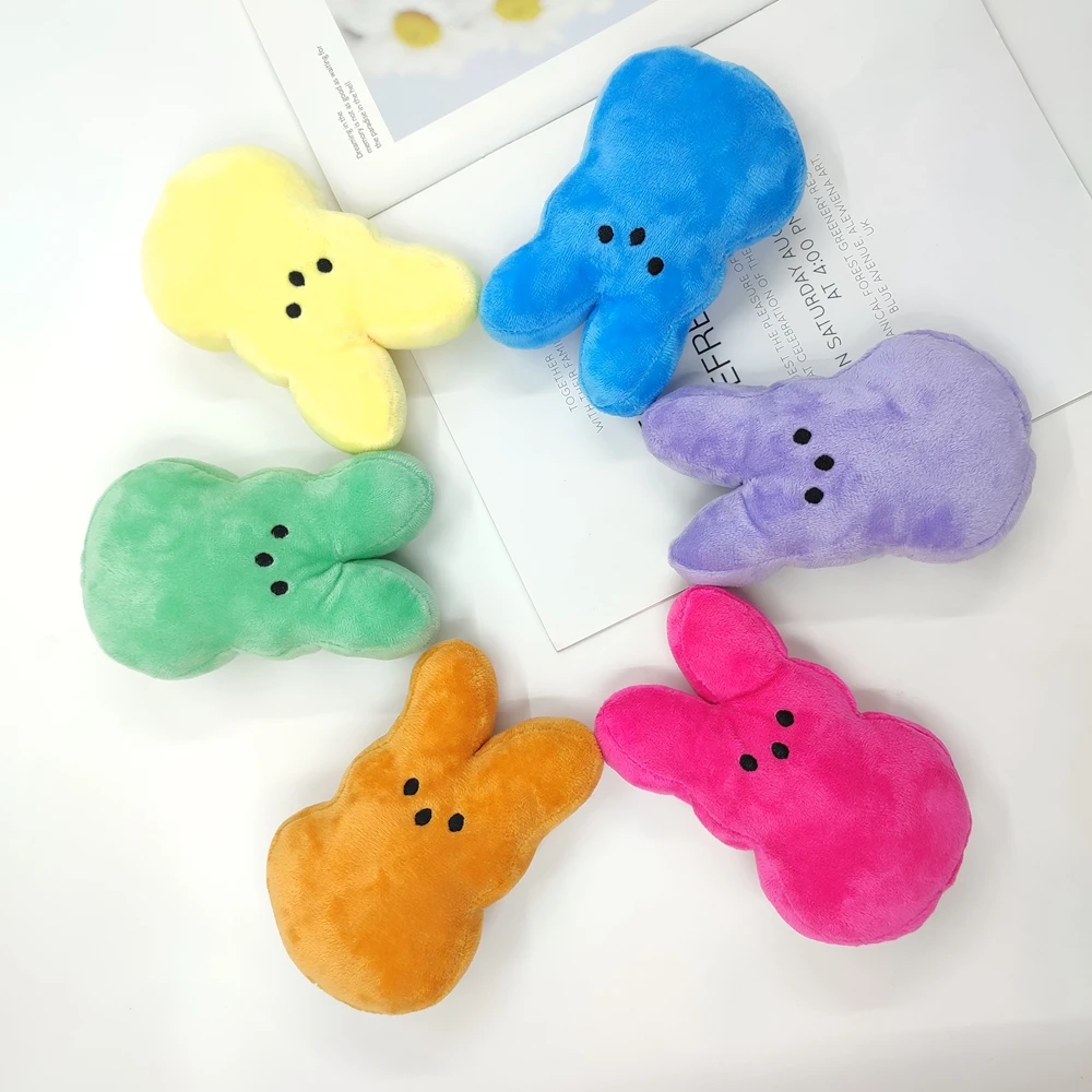 Dropshipping Easter Gifts 15cm Peep Stuffed Plush Toy Bunny Rabbit Mini Rabbit Plush Bunny Toy