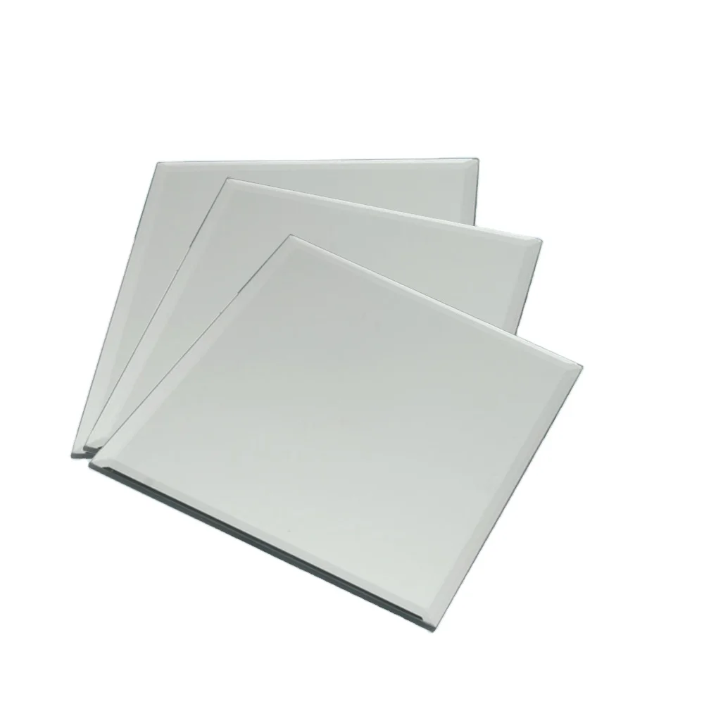 Modern Fashion Rectangle Wall Hanging Mirror Square Frameless Two-Way Adhesive Furniture Sticker Cheap Wholesale Small Decor