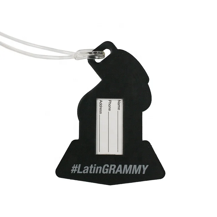 Rubber US Chemical Society Flip Type Phonograph Tooth Shape Luggage Tag With Safety Buckle