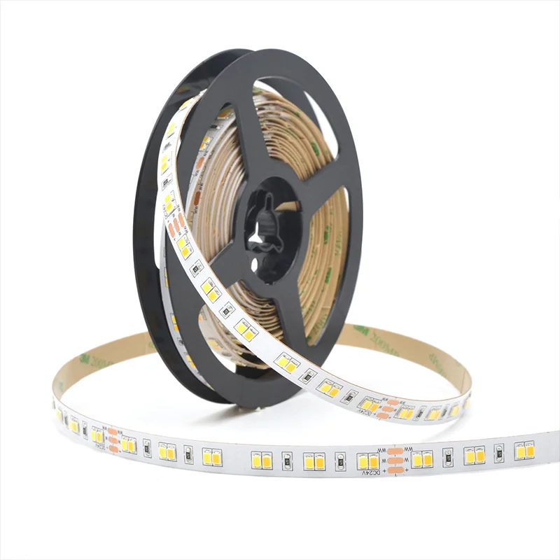Умные светодиодные полосы 12 В 24 SMD-2835 120 светодиоды/м двухцветные гибкие CCT