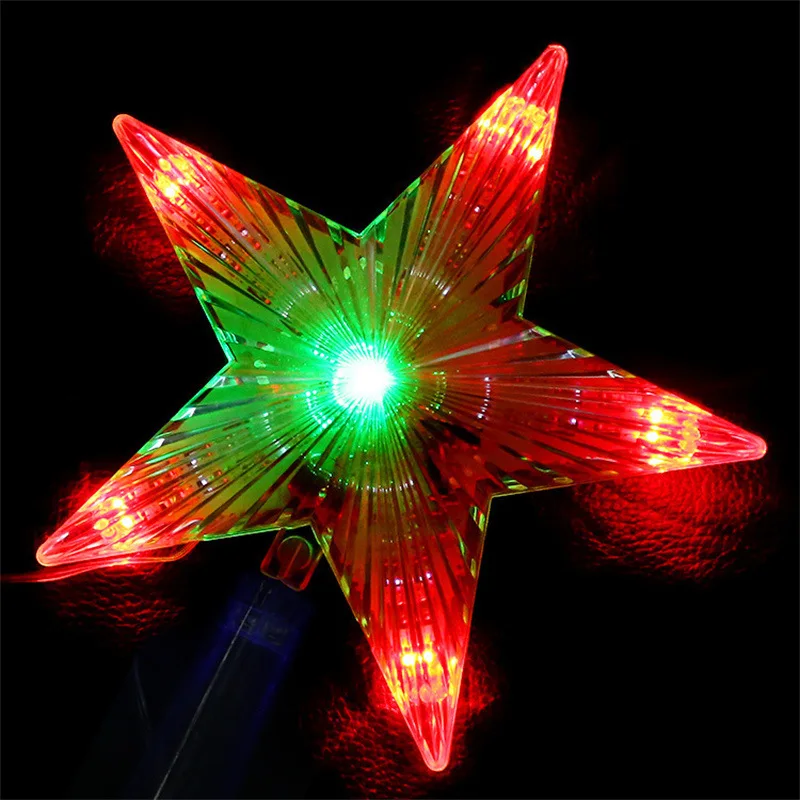 LED lights for  five-pointed star Christmas Tree Top Lamp Star Dynamic Color Changing Effect Fairy Pentagram