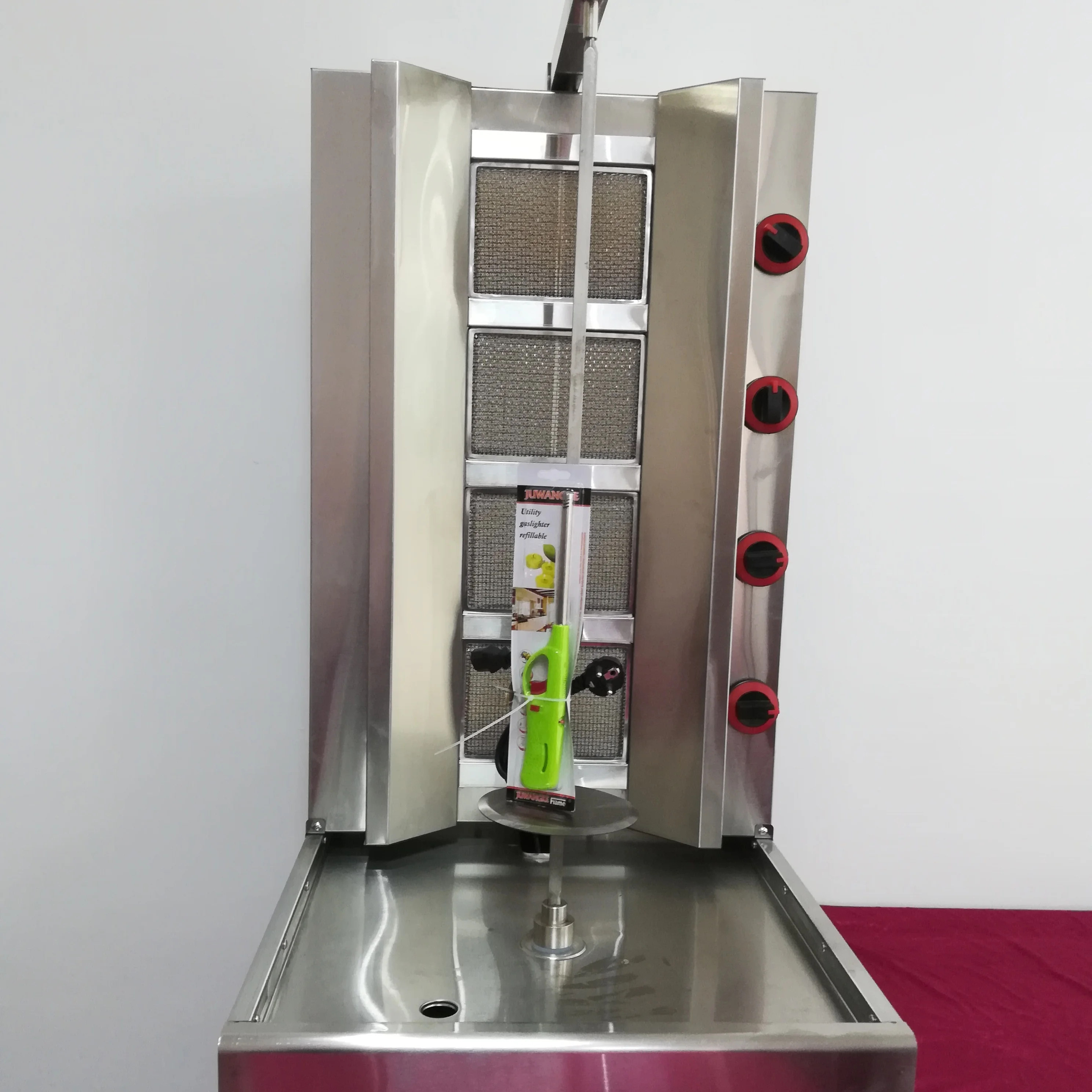Ближний Восток барбекю газовый гриль 4 горелки Бройлер газ Doner кебаб машина для