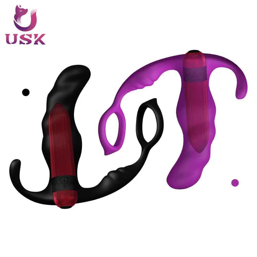 9 vibration modes prostate massage device male butt masturbator with penis cock ring