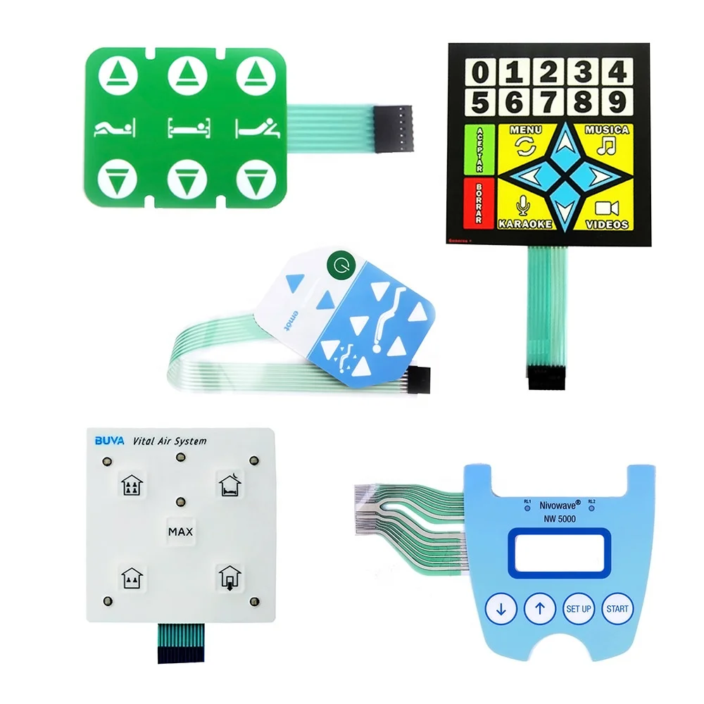 OEM PCB Membrane Switch Graphic Overlay Embossed Button For Remote Control