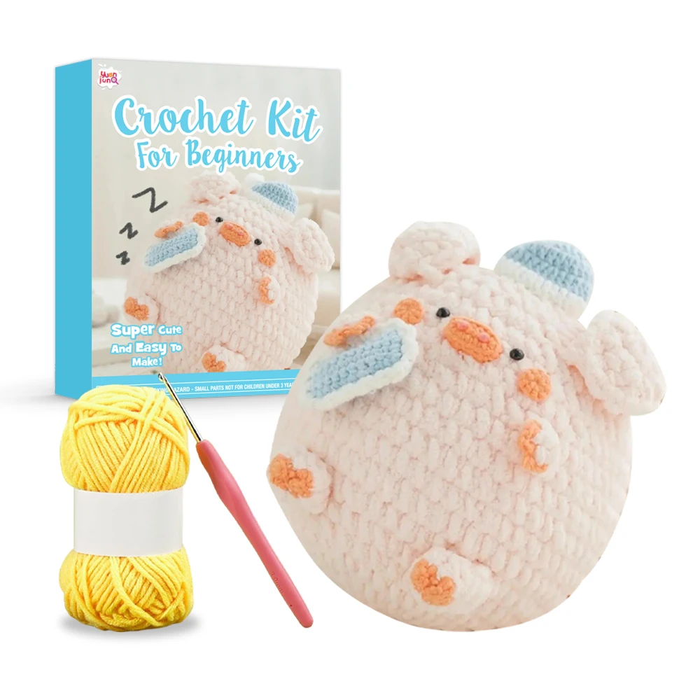 2024 Crochet Kit For Beginners Piggy Crochet Kit For Beginners Adults And Kids Learn How To Crochet