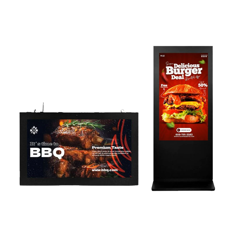 Wide screen design outdoor digital signage and displays outdoor digital signage price floor standing digital signage outdoor