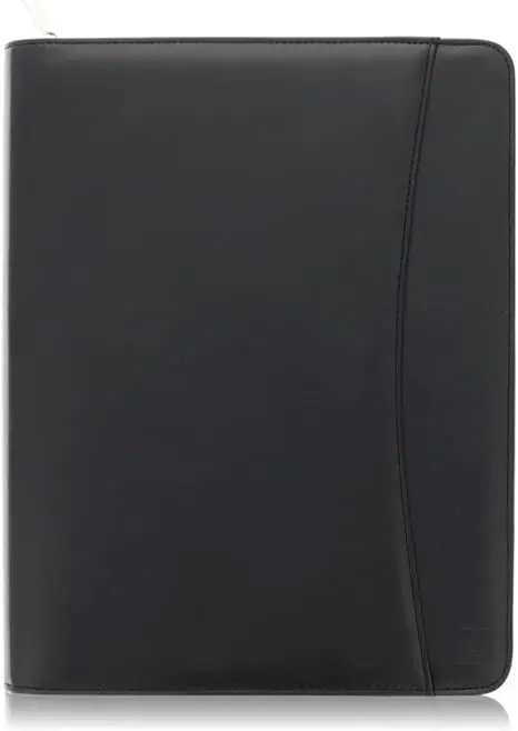 Resume Portfolio Folder - Interview/Legal Document Organizer & Business Card Holder - with Letter-Sized Writing Pad