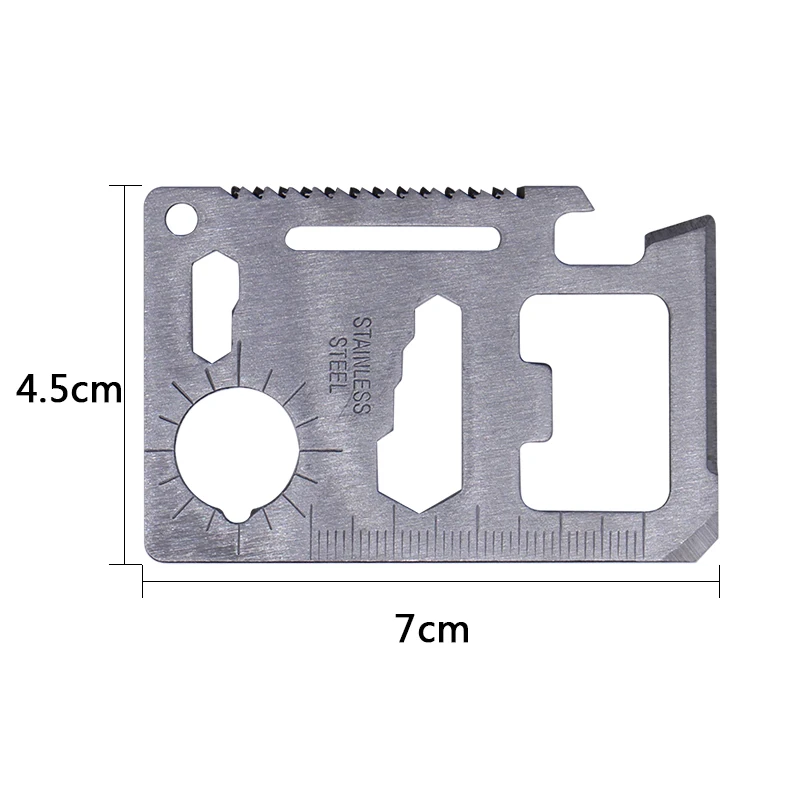 
Multi-function Lifesaving Accessories 11 in 1 Saber Card Camping Survival Tool 
