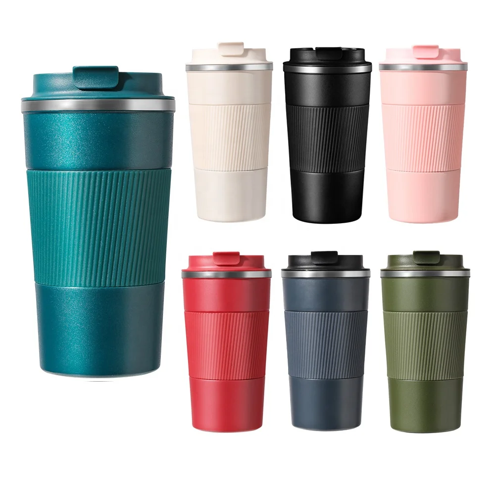 Wholesale Travel Coffee Mug Stainless Steel Coffee Tumbler Cups With Silicone Sleeve Coffee Mug