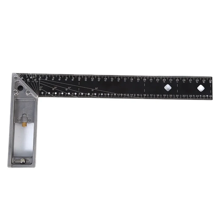 Aluminum alloy right angle 45/90 degree triangular square ruler 30cm woodworking multifunctional woodworking ruler