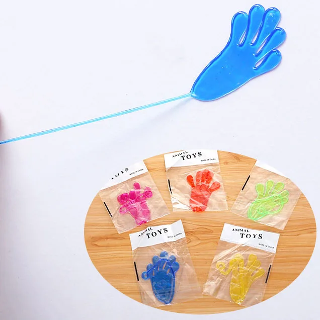 Nostalgic Elastic Creative Climbing Palm Trick Telescopic Stress Relief Wall Toys Sticky Hands for Kids