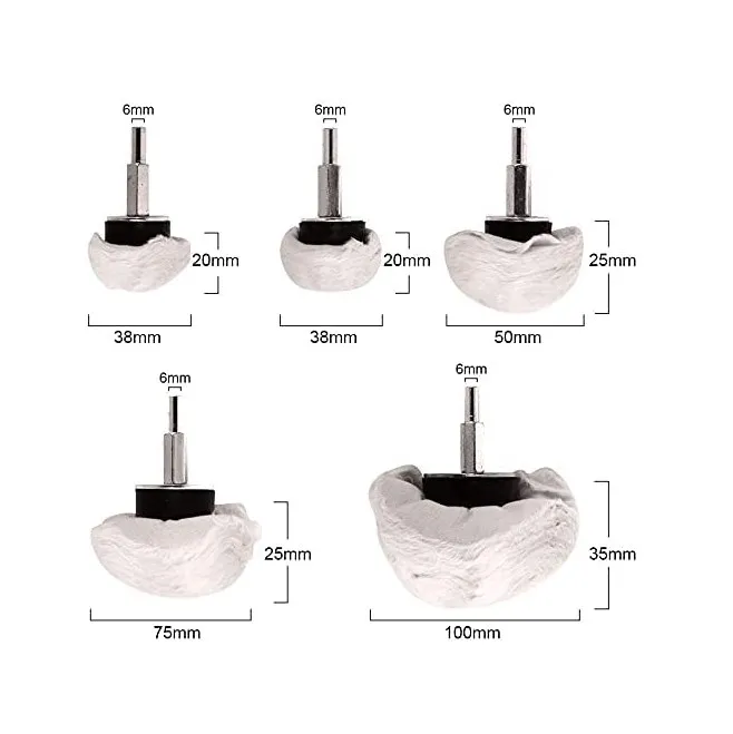 
11Pcs Buffing Wheel Polishing Wheel Kit with 1/4 inches Hex Shafts for Manifold/Aluminum/Stainless Steel/Chrome 