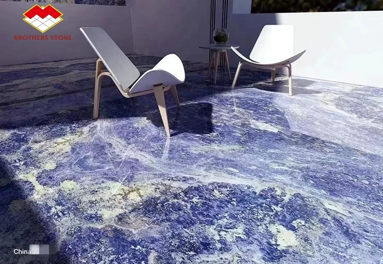 Красивый роскошный камень Боливия синий прозрачный содалитовый Оникс Мраморная книга подходит для фоновой стены