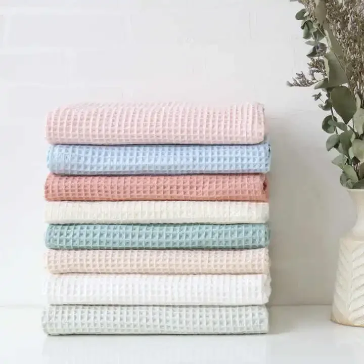 Baby bath towel 100% organic cotton baby blanket soft and breathable skin-friendly knitted baby blankets
