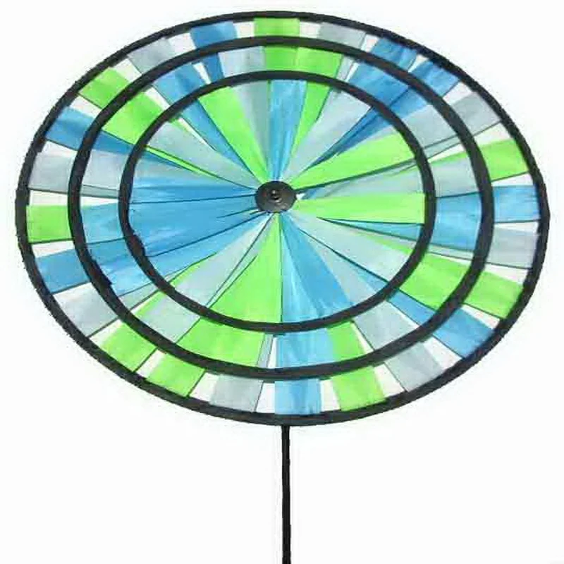 Spring tripe round law windmill for garden decoration