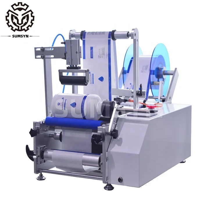 
Semi Automatic round bottle labeling machine round bottle applicator labeler round flat square chemical bottle Jar tube cans 