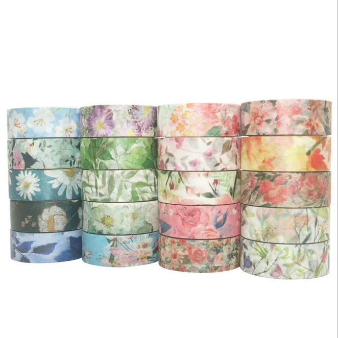 custom size Personal Design Self Adhesive Color Decoration Masking Paper kawaii Washi Tape in ready to ship