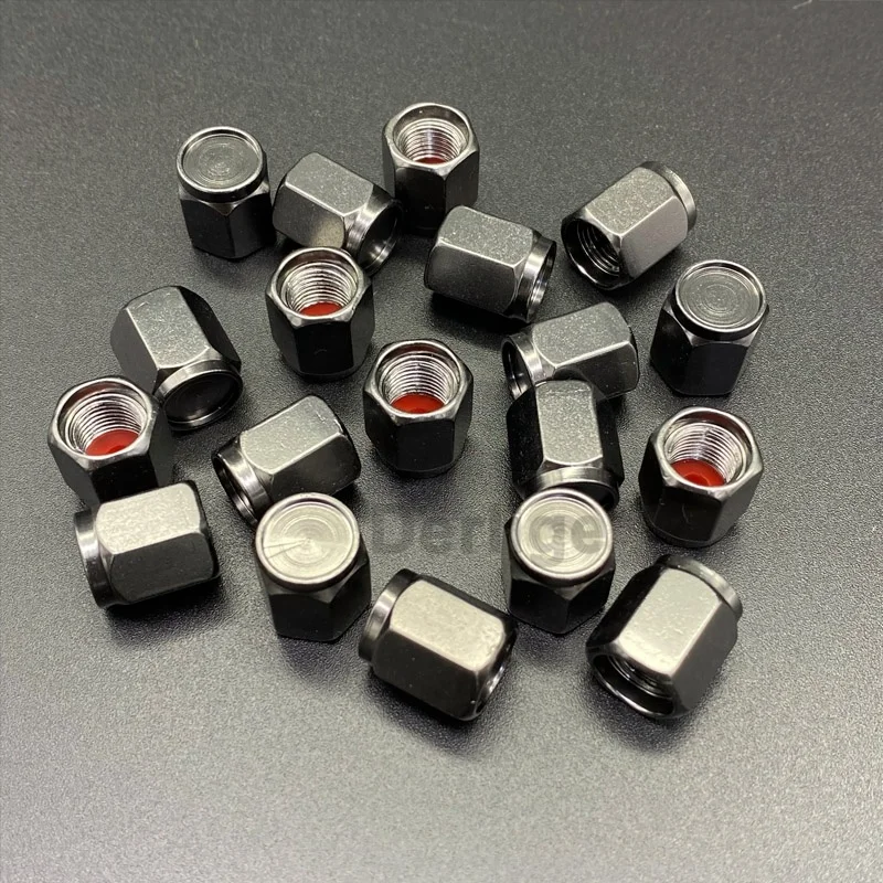 Aluminum tire valve caps metal hex car tire air dust stem covers wheel rim air valve caps universal Schrader valves